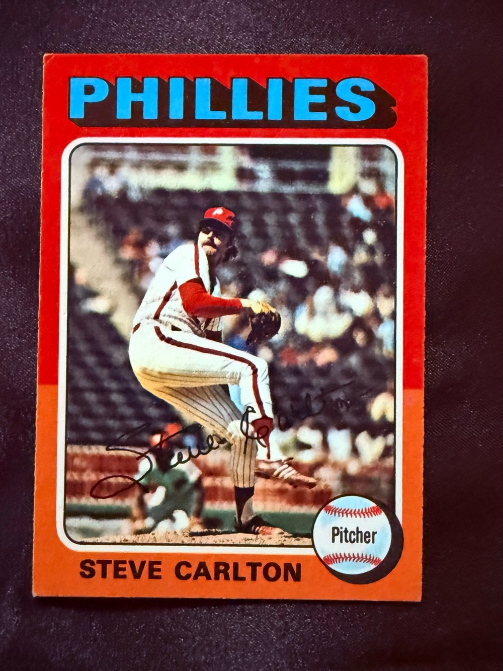 Steve Carlton HOF, #185, Topps, 1975, Phila Phillies, Superbly Centered, MT/NM